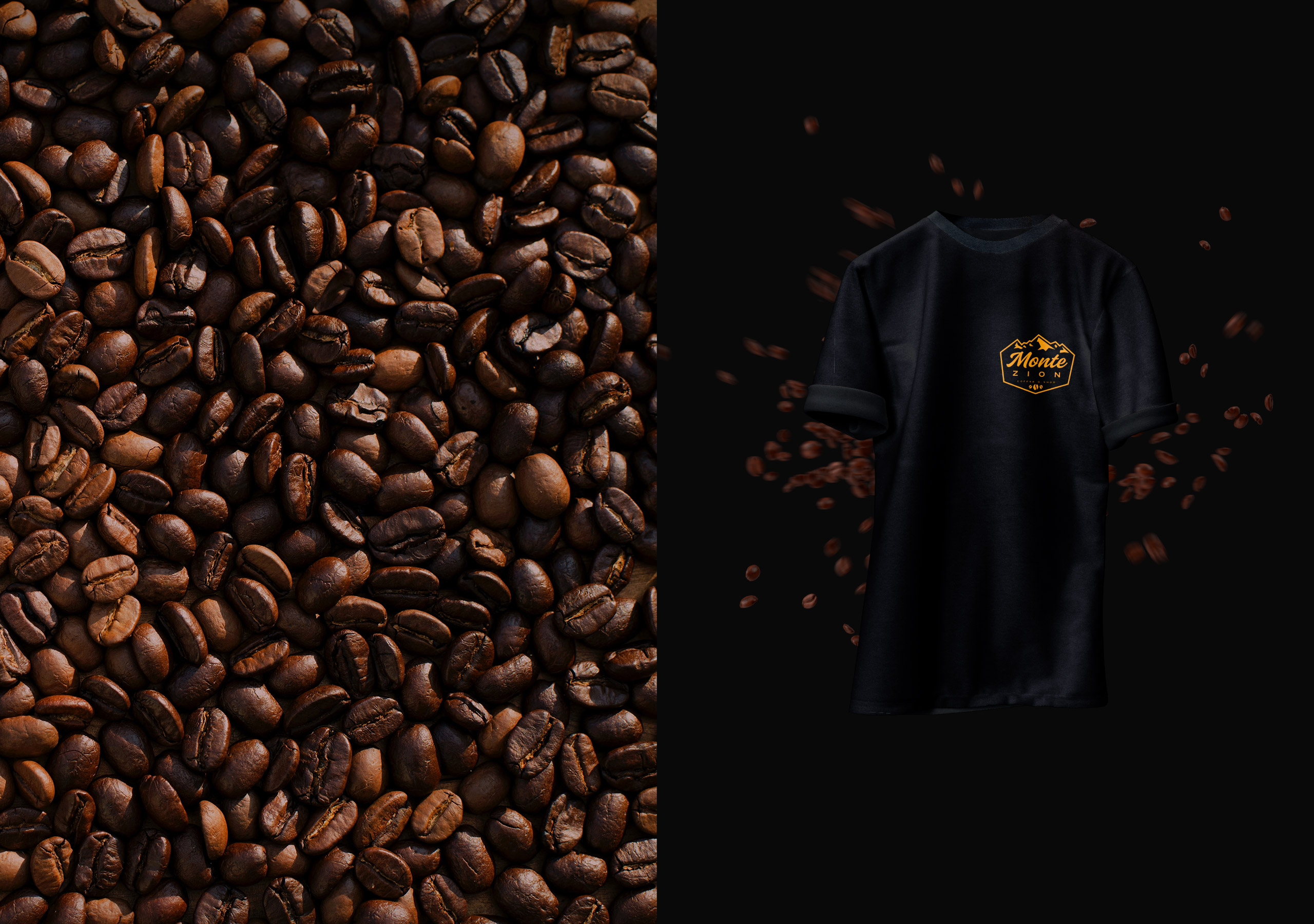 diseño polera de cafe
